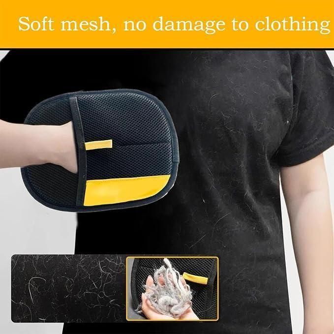 Pet Hair Removal Gloves - Double Sided Grooming Brush Gloves for Dogs & Cats (Pack of 2)